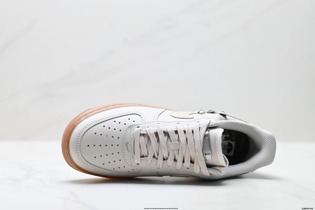 Nike Air Force 1 '07 LV8 Utility Graphic Low-Top Sneakers – White/Beige/Gum