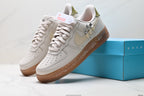 Nike Air Force 1 '07 LV8 Utility Graphic Low-Top Sneakers – White/Beige/Gum