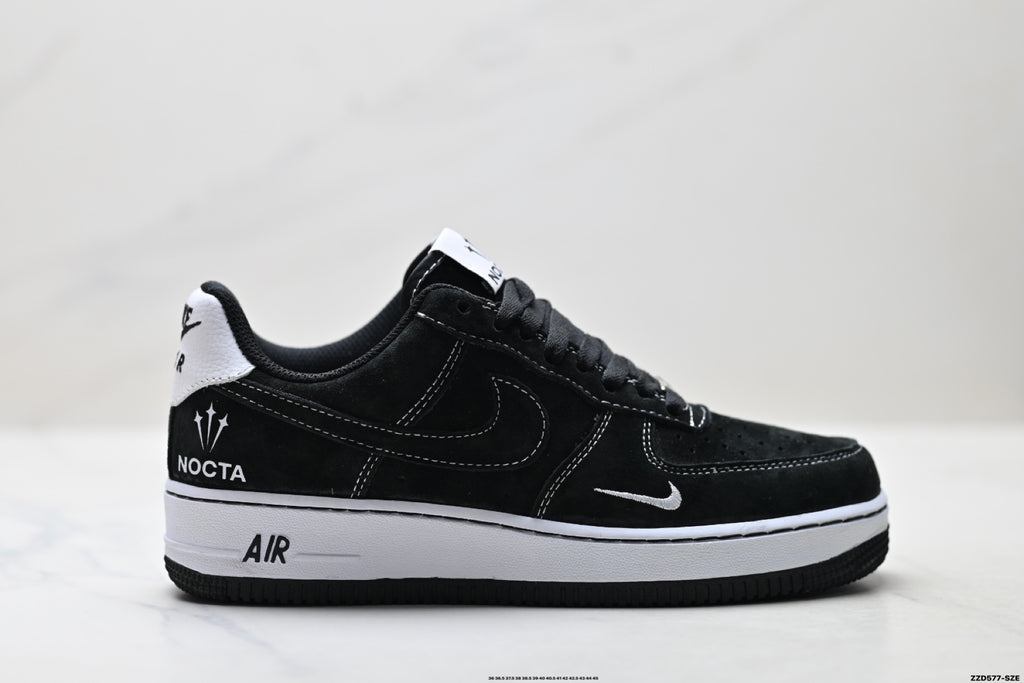 Nike Air Force 1 '07 LV8 Graphic Low-Top Sneakers – Black/White