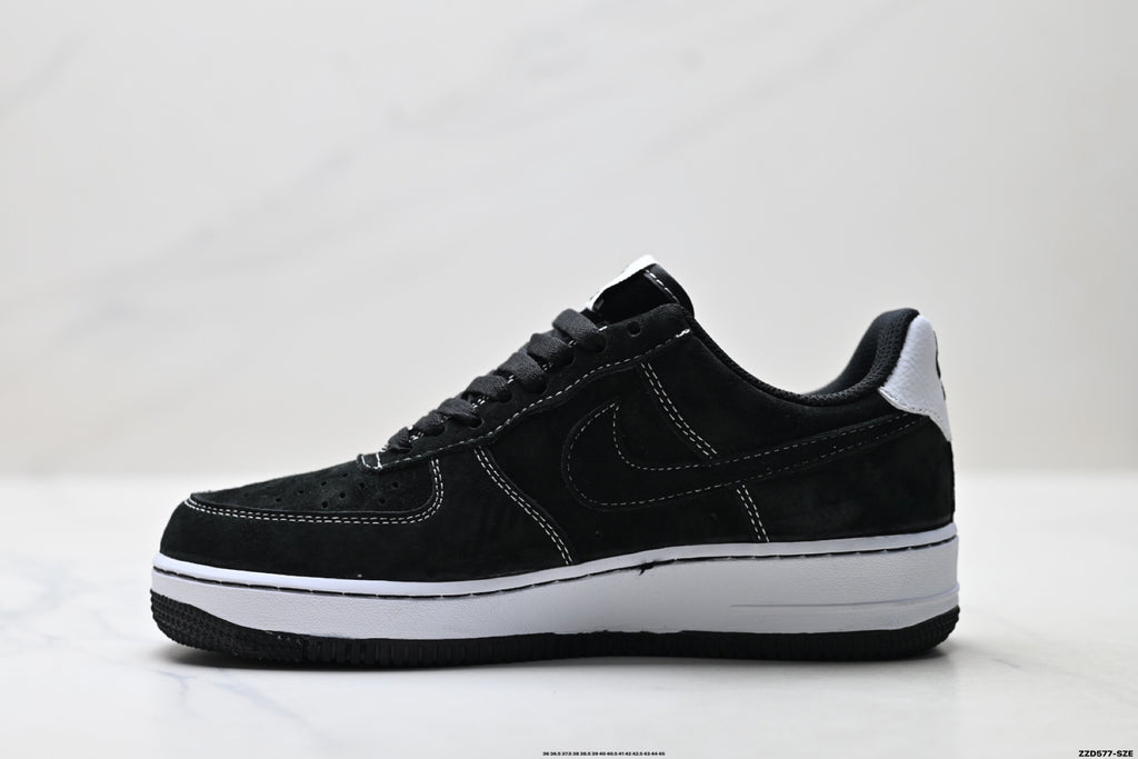 Nike Air Force 1 '07 LV8 Graphic Low-Top Sneakers – Black/White