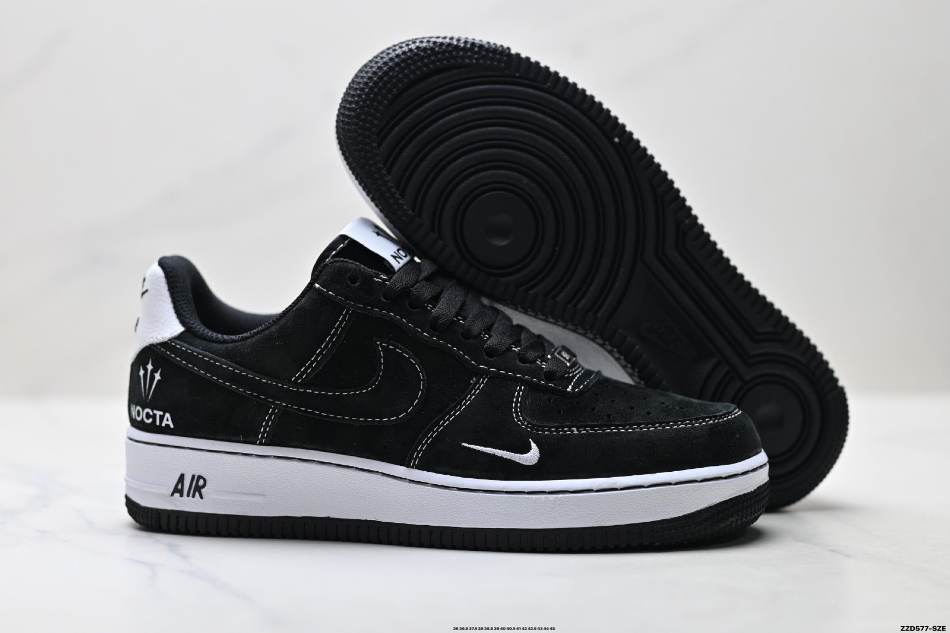 Nike Air Force 1 '07 LV8 Graphic Low-Top Sneakers – Black/White