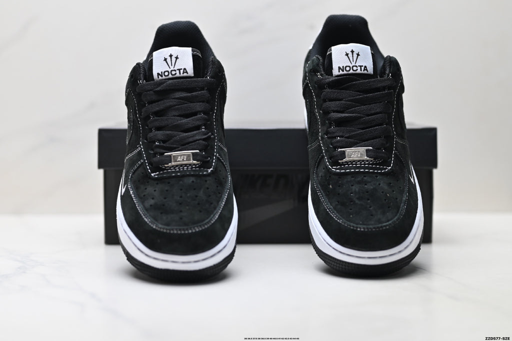 Nike Air Force 1 '07 LV8 Graphic Low-Top Sneakers – Black/White