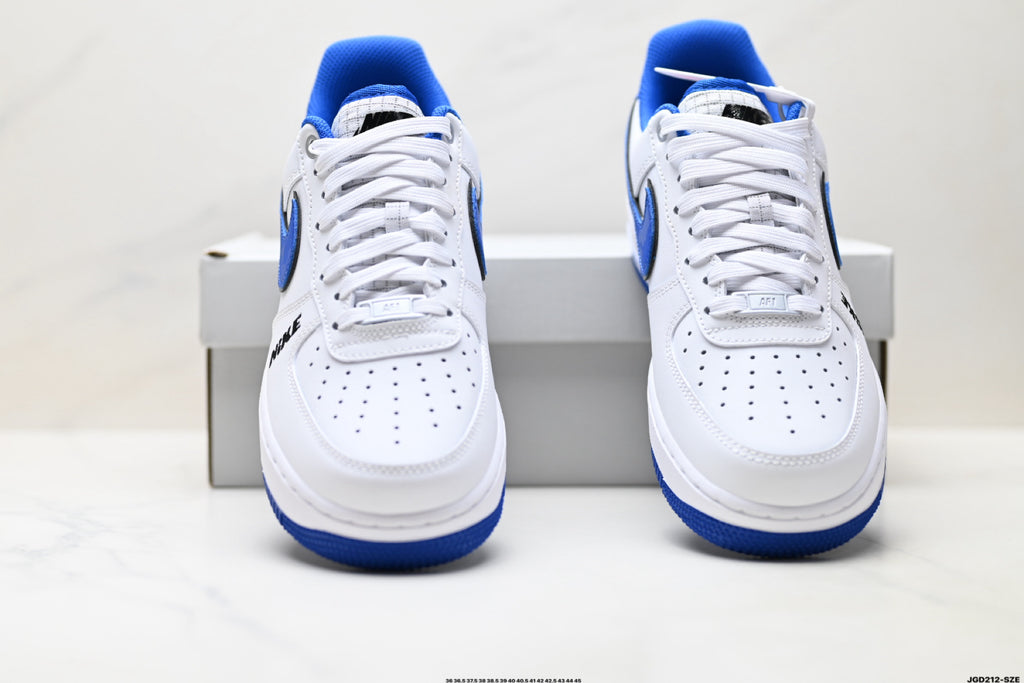 Nike Air Force 1 '07 LV8 Low-Top Sneakers – White/Royal Blue
