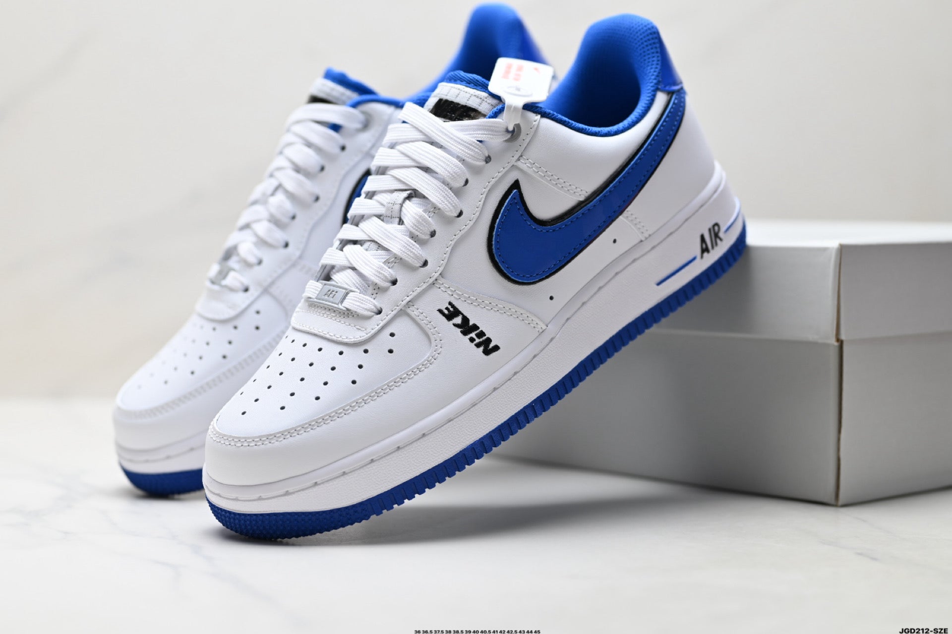 Nike Air Force 1 '07 LV8 Low-Top Sneakers – White/Royal Blue