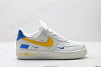 Nike Air Force 1 '07 LV8 Low-Top Sneakers – White/Yellow/Blue
