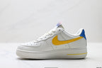Nike Air Force 1 '07 LV8 Low-Top Sneakers – White/Yellow/Blue