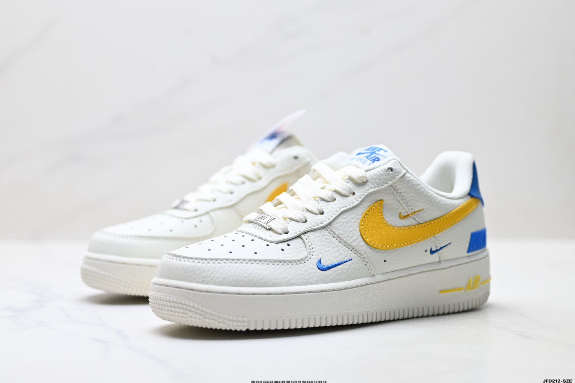 Nike Air Force 1 '07 LV8 Low-Top Sneakers – White/Yellow/Blue