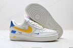 Nike Air Force 1 '07 LV8 Low-Top Sneakers – White/Yellow/Blue