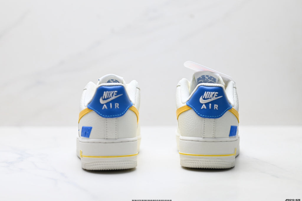 Nike Air Force 1 '07 LV8 Low-Top Sneakers – White/Yellow/Blue