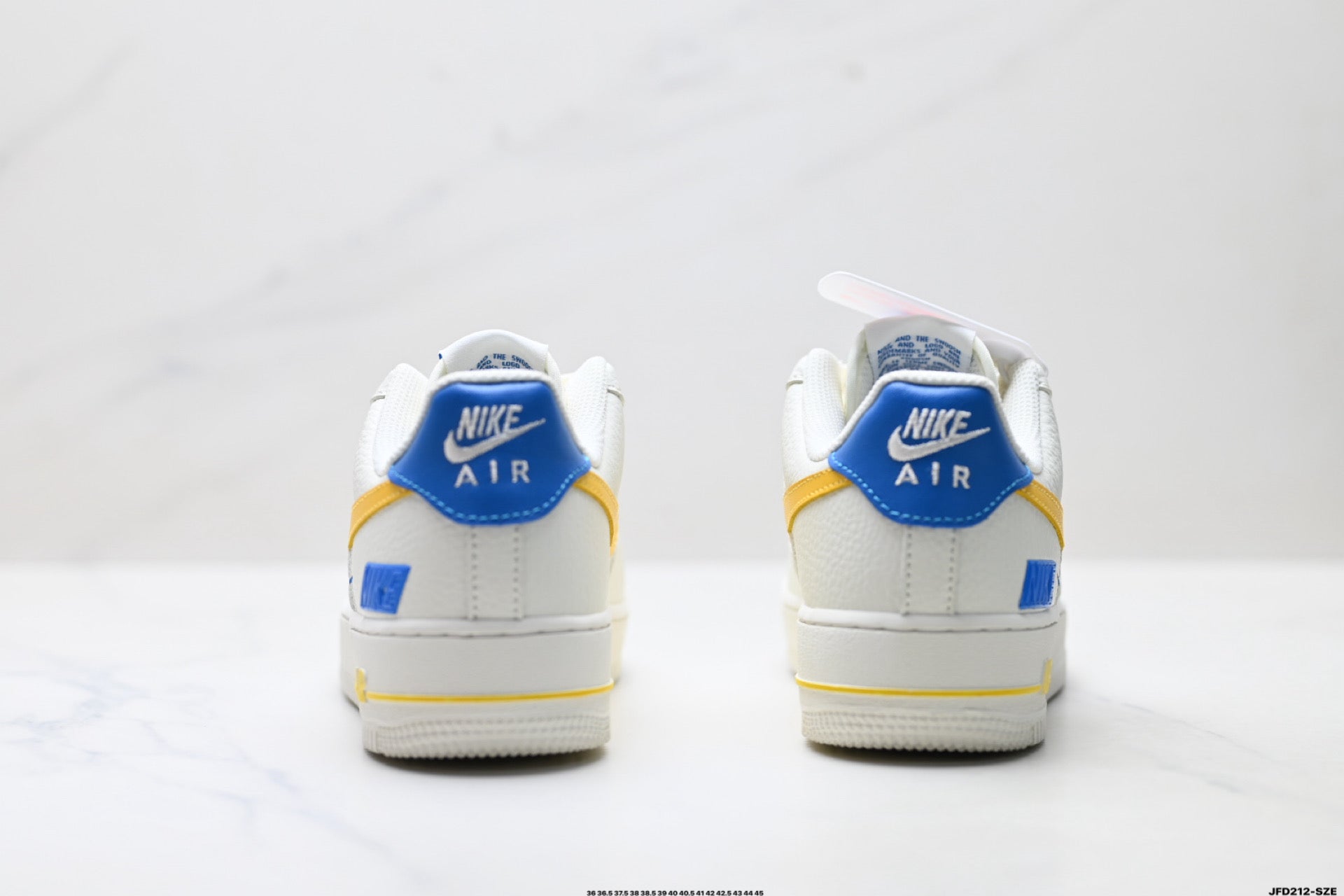 Nike Air Force 1 '07 LV8 Low-Top Sneakers – White/Yellow/Blue