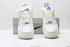 Nike Air Force 1 '07 LV8 Low-Top Sneakers – White/Yellow/Blue