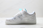 Nike Air Force 1 '07 LV8 Marble Low-Top Sneakers – White/Aqua