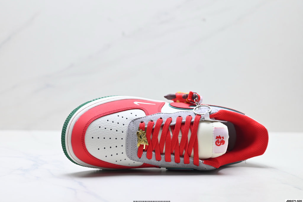 Nike Air Force 1 '07 LV8 Lunar New Year Low-Top Sneakers – Red/White/Green