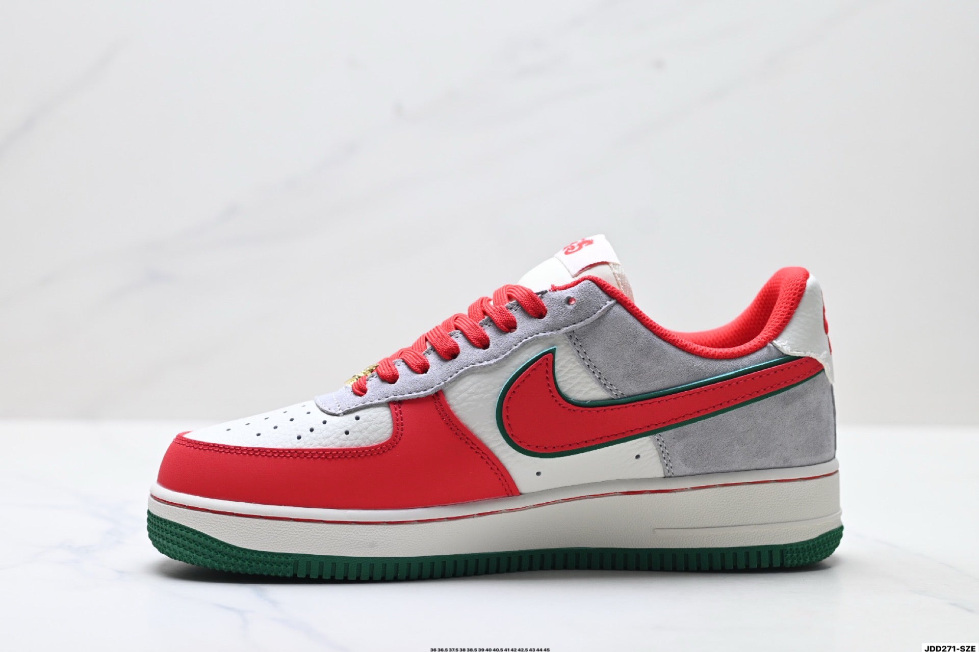 Nike Air Force 1 '07 LV8 Lunar New Year Low-Top Sneakers – Red/White/Green