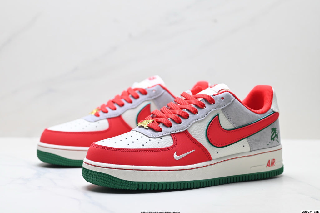 Nike Air Force 1 '07 LV8 Lunar New Year Low-Top Sneakers – Red/White/Green