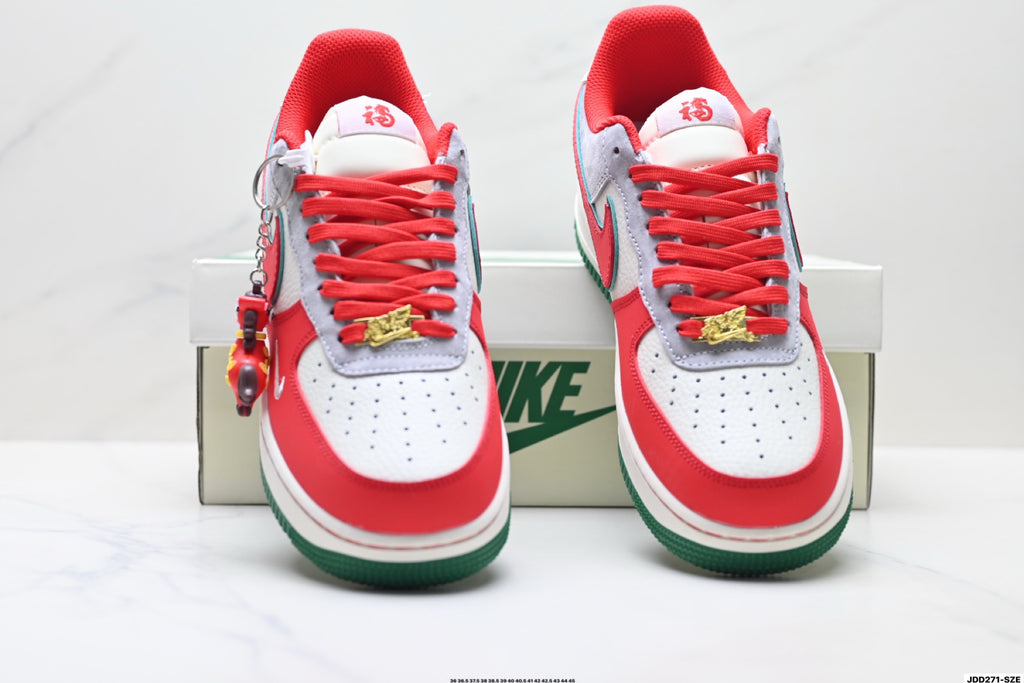 Nike Air Force 1 '07 LV8 Lunar New Year Low-Top Sneakers – Red/White/Green