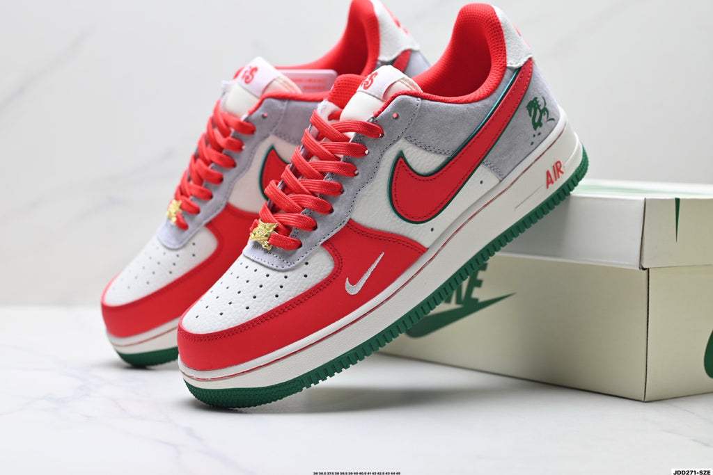 Nike Air Force 1 '07 LV8 Lunar New Year Low-Top Sneakers – Red/White/Green