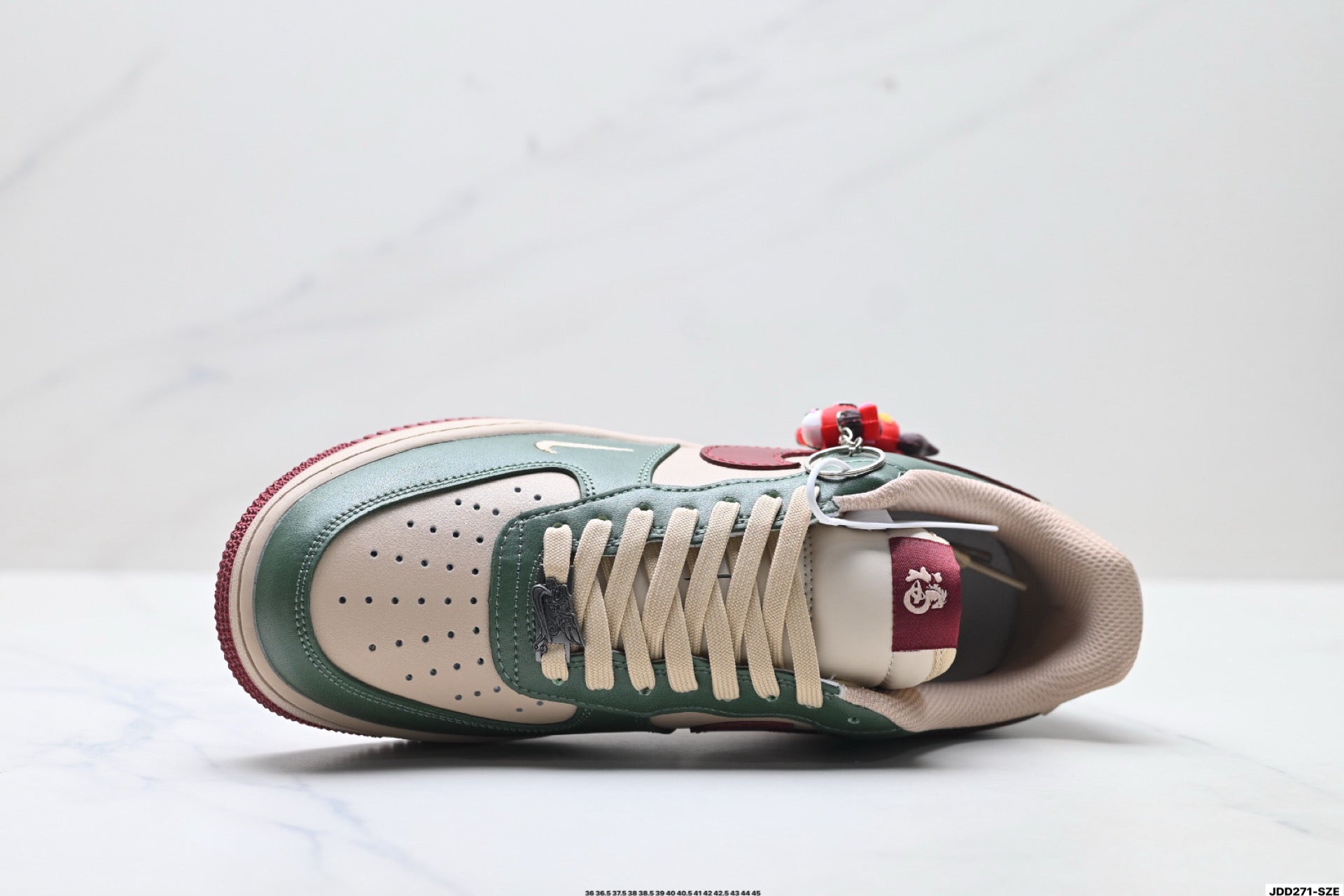 Nike Air Force 1 '07 LV8 Lunar New Year Low-Top Sneakers – Green/Burgundy