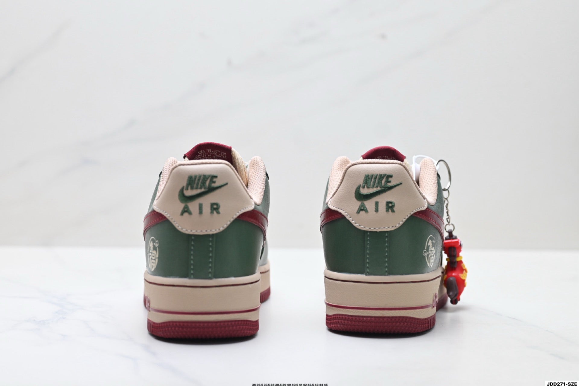 Nike Air Force 1 '07 LV8 Lunar New Year Low-Top Sneakers – Green/Burgundy