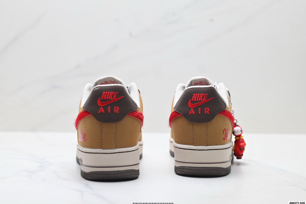 Nike Air Force 1 '07 LV8 Lunar New Year Low-Top Sneakers – Brown/Red