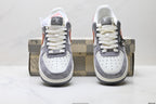 Nike Air Force 1 '07 LV8 Monogram Graphic Low-Top Sneakers – Grey/Orange