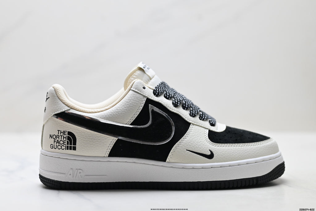 Nike Air Force 1 '07 LV8 Contrast Graphic Low-Top Sneakers – Black/White