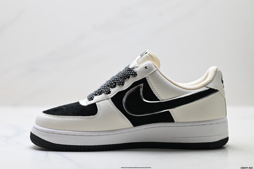 Nike Air Force 1 '07 LV8 Contrast Graphic Low-Top Sneakers – Black/White