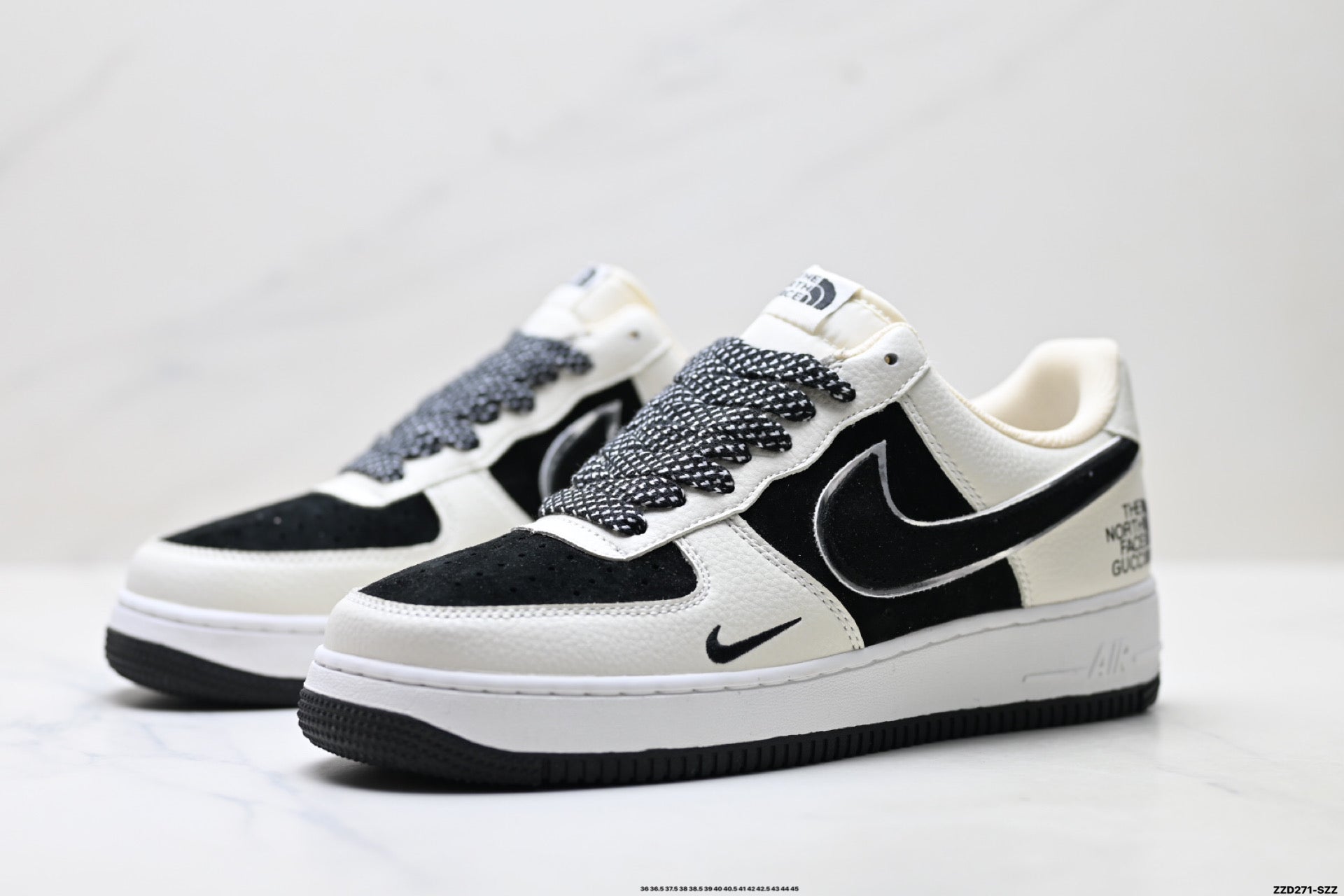 Nike Air Force 1 '07 LV8 Contrast Graphic Low-Top Sneakers – Black/White