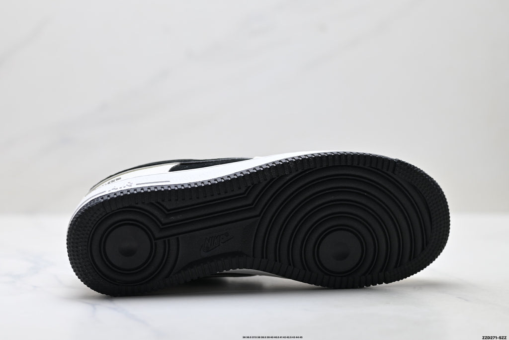 Nike Air Force 1 '07 LV8 Contrast Graphic Low-Top Sneakers – Black/White