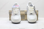 Nike Air Force 1 '07 LV8 Monogram Graphic Low-Top Sneakers – White/Grey/Red