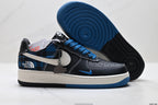 Nike Air Force 1 '07 LV8 Plaid Graphic Low-Top Sneakers – Black/Blue