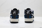 Nike Air Force 1 '07 LV8 Plaid Graphic Low-Top Sneakers – Black/Blue