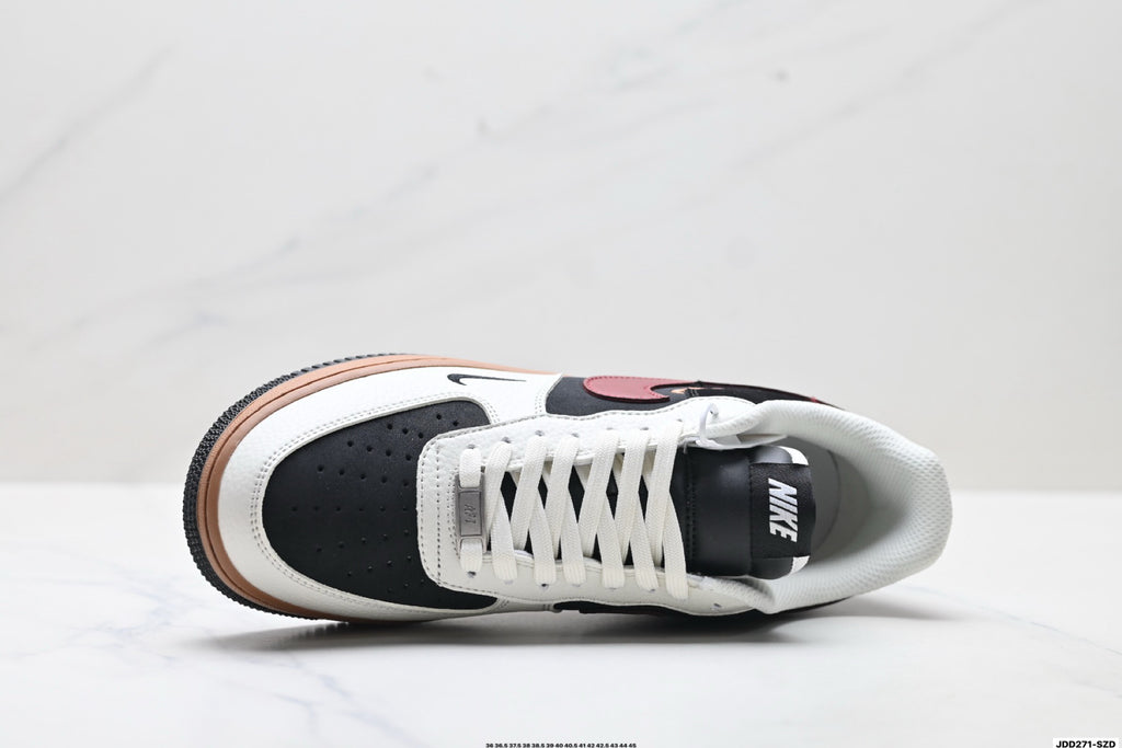 Nike Air Force 1 '07 LV8 Multi-Graphic Low-Top Sneakers – Black/Burgundy