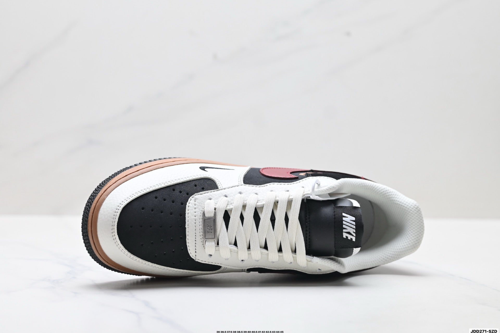 Nike Air Force 1 '07 LV8 Multi-Graphic Low-Top Sneakers – Black/Burgundy