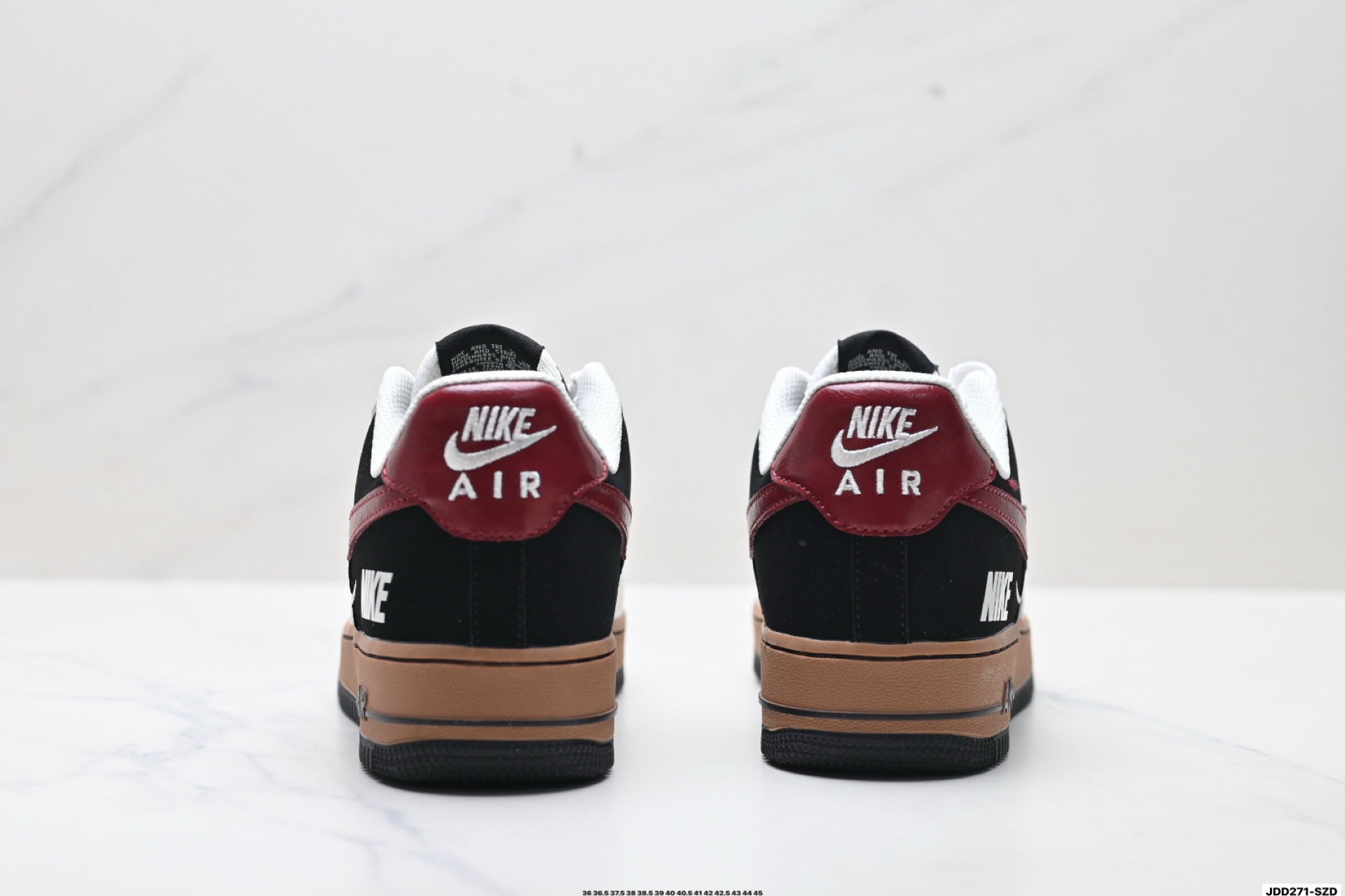Nike Air Force 1 '07 LV8 Multi-Graphic Low-Top Sneakers – Black/Burgundy