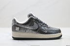 Nike Air Force 1 '07 LV8 Cracked Graphic Low-Top Sneakers – Metallic Grey