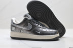 Nike Air Force 1 '07 LV8 Cracked Graphic Low-Top Sneakers – Metallic Grey