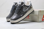 Nike Air Force 1 '07 LV8 Cracked Graphic Low-Top Sneakers – Metallic Grey