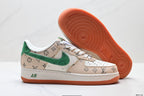 Nike Air Force 1 '07 LV8 Monogram Graphic Low-Top Sneakers – Beige/Green