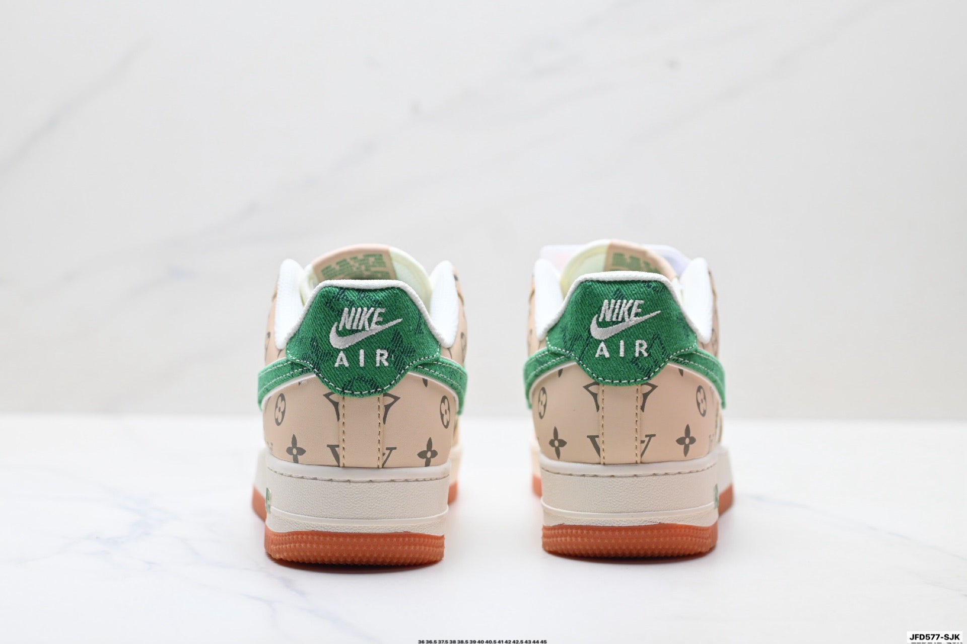 Nike Air Force 1 '07 LV8 Monogram Graphic Low-Top Sneakers – Beige/Green