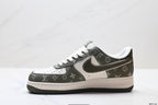 Nike Air Force 1 '07 LV8 Monogram Graphic Low-Top Sneakers – Olive/White
