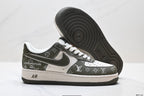 Nike Air Force 1 '07 LV8 Monogram Graphic Low-Top Sneakers – Olive/White