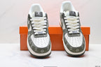 Nike Air Force 1 '07 LV8 Monogram Graphic Low-Top Sneakers – Olive/White