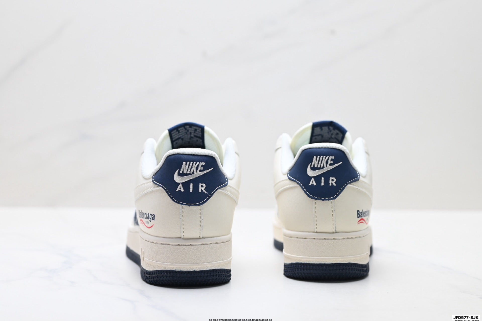 Nike Air Force 1 '07 LV8 Logo Graphic Low-Top Sneakers – White/Navy
