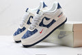 Nike Air Force 1 '07 LV8 Logo Graphic Low-Top Sneakers – White/Navy