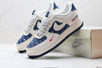 Nike Air Force 1 '07 LV8 Logo Graphic Low-Top Sneakers – White/Navy