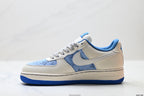 Nike Air Force 1 '07 LV8 Denim Graphic Low-Top Sneakers – Cream/Blue