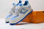 Nike Air Force 1 '07 LV8 Denim Graphic Low-Top Sneakers – Cream/Blue