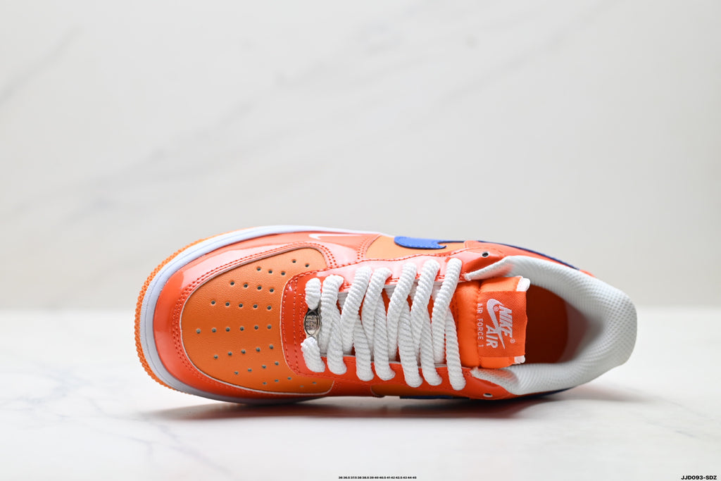 Nike Air Force 1 '07 LV8 Basketball Graphic Low-Top Sneakers – Orange/Blue
