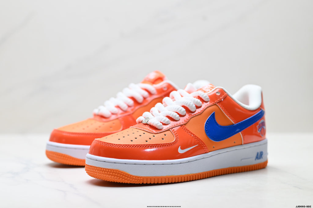 Nike Air Force 1 '07 LV8 Basketball Graphic Low-Top Sneakers – Orange/Blue